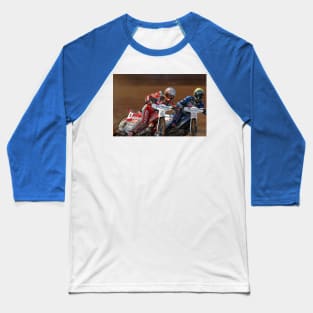 Great Britain Speedway Motorcycle Action Baseball T-Shirt